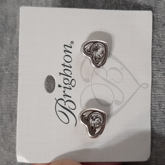 Brighton heart earrings with pouch bag - Picture 2 of 4